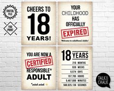 18tg Birthday Party Ideas, 18th Birthday Party Ideas For Boys, 18th Birthday Party Decorations, Birthday Photo Banner, 18th Birthday Cards