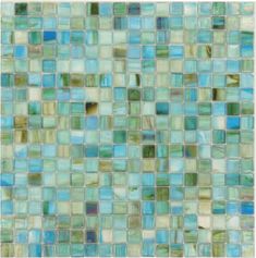 a blue and green mosaic tile background