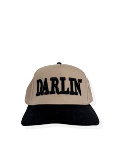 PRE-ORDER DARLIN' Snapback Khaki/Black – DARLIN' Swimwear Casual Khaki Snapback Hat For Streetwear, Adjustable Khaki Snapback Hat With Flat Bill, Khaki Snapback Hats For Streetwear, Urban Brown Snapback Baseball Cap, Khaki Snapback Trucker Hat For Streetwear, Khaki Adjustable Snapback Hat, Khaki Baseball Cap For Streetwear, Adjustable Khaki Snapback Baseball Cap, Beige Snapback Hat For Streetwear