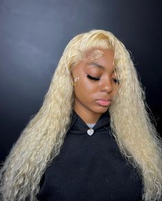 360 Lace Frontal Wig Ponytail, Frontal Wig Ponytail, Blonde 360 Lace Frontal Wig, Black Girls Hairstyles Weave, Ponytail Wigs, Wig Ponytail, Hairstyles For Seniors, Front Lace Wigs, Blonde Curly Wig