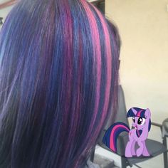 not mine Purple Hair Halloween Costumes, Twilight Sparkle Hair, Mlp Hair, Sparkle Hair, Skunk Hair, Tv Character, Mlp Characters