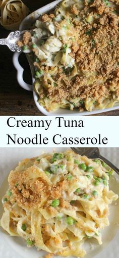 this creamy tuna noodle casserole is an easy and delicious side dish