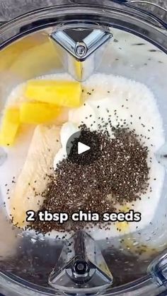 ingredients in a blender for making chia seeds