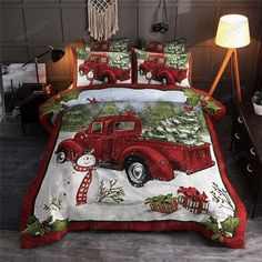 Red Truck Snowman Christmas Bedding Set available in T-shirt, hoodie, tank top, longsleeve, multi color and size S M L XL XXL 3XL 4XL 5XL. Shipping from the US. Easy 30 day return policy - Shop now! 6.1-ounce, 100% cotton .Double-needle neck, sleeves and hem; Roomy Unisex Fit. Ash is 99% cotton, 1% poly; Sport Grey is 90% cotton, 10% poly; Dark Heather is 50% cotton, 50% polyester .Decoration type: Digital Print. Made by Gildan Christmas Bedding Set, Christmas Bedding, Christmas Decorations Bedroom, Twin Bed Sets, Christmas Bedroom, Blanket Cover, Bed Sets, Personalized Bedding, Red Truck