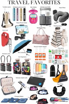 an image of travel essentials for the traveler