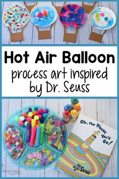 hot air balloon process art inspired by dr seuss