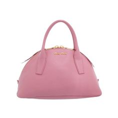 Miu Miu Handbag Pink Approx. W34cm (Bottom) H19cm D17cm Handle Approx. 36cm Pink Leather Bag With Round Handle, Pink Bag With Detachable Strap And Round Handle, Pink Bags With Detachable Strap And Round Handle, Modern Pink Satchel With Handle Drop, Chic Pink Bag With Round Handle, Miu Miu Handbags, Pink Bag, Miu Miu, Pink Color