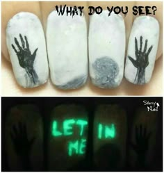 Glow In The Dark Halloween, Dark Halloween, Halloween Nail, Halloween Nail Art