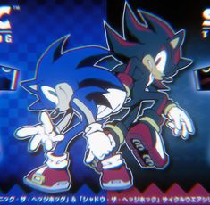 sonic the hedgehog is running in an animated video game