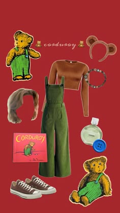 nostalgic costume inspo, solo, party outfit, halloween.📚 I Costumes, Party Outfit Halloween, Stylish Halloween Costumes, Corduroy Bear, Best Friend Halloween, Teacher Costumes, Cute Group Halloween Costumes, Book Day Costumes, Fun Costumes