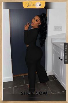 Long Sleeve V Neck Crop Top Full Pants Tracksuit Chic Two-piece Jumpsuit For Night Out, Casual Long Sleeve Pantsuit For Night Out, Chic Solid Color Two-piece Jumpsuit And Romper, Casual Long Sleeve Pantsuit For Party, Casual High-waist Jumpsuits And Rompers For Going Out, Casual Pantsuit For Fall Night Out, Casual Fall Pantsuit For Night Out, Stretch Long Sleeve Jumpsuits And Rompers For Going Out, Long Sleeve Stretch Jumpsuits And Rompers For Going Out