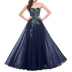 Top Seller for Peacock Long Evening Prom Bridesmaid Dress Formal Ball Gowns Womens Wedding New, Womens Dresses Formal Ball Gowns, Prom Bridesmaid Dress, Formal Ball Gown, Peacock Dress, Three Musketeers, Peacock Color, Bridesmaid Dresses Prom, Blue Gown, Wedding News