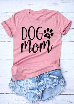 Dog Mom, Dog Life Crewneck Tee #doglife #doggo #like #catstagram #animallovers #doglovers #lovecats #doggy #kitty #instapet Funny Shirts Women, Dog Mom Shirt, Funny Mom Shirts, Dog Shirt, Mom Humor, Mom Shirts, Dog Mom, Print Tops, Short Tops