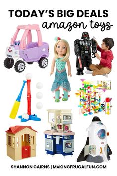 toys that are on display with the words today's big deal is an amazon toy