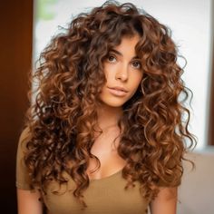 Caramel Curls, Soft Caramel Highlights, Dark Brown Hair With Caramel, Caramel Highlights On Dark Hair, Dark Brown Hair With Caramel Highlights, Brown Hair With Caramel, Ombre Curly Hair, Brown Hair With Caramel Highlights, Highlights Curly