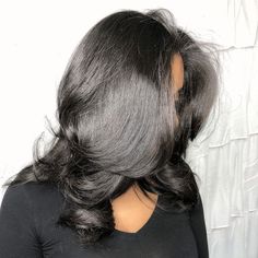 Silk press on natural hair Twisted Hair, Hair Laid, Silk Press, Hair Crush, Relaxed Hair, Baddie Hairstyles, Aesthetic Hair