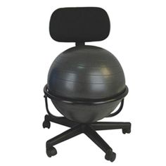 an office chair with a large ball on it