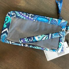 Brand New With Tags Vera Bradley Blue Island Medallion Tech Wristlet. Vera Bradley Blue Island Medallion, Blue Keychain, Drawstring Purse, Leather Clutch Wallet, Quilted Wallet, Vera Bradley Wallet, Vera Bradley Purses, Blue Island, Wallet Pouch