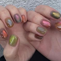 iridescent fall nails You Are My Moon, Pretty Gel Nails, Dream Nails, Dope Nails, Nail Polishes, Fall Nails