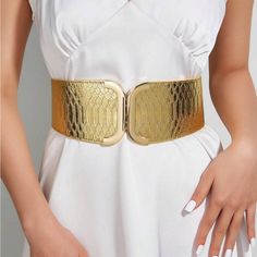 Super Cute And Stylish Ships In 5-10 Business Days Fantasy Punk, Elegant Corset, Rose Accessories, Boho Rock, Waist Corset, Gold Belt, Stretch Belt, Dragon Pattern, Dress Belt