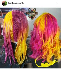 Bold and Beautiful Two Tone Hair Colors Ombre Split Dye, Princess Hairstyle, Epic Hair, Vivid Hair Color, Extreme Hair, Unicorn Hair