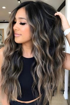 Deep Mushroom Brunette Balayage Caramel Brown Hair, Balayage Brunette, Summer Hair Color, Hair Color Balayage