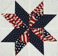 an american flag star quilted on top of a table