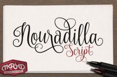 the word neuradalla script is written in cursive writing with black ink