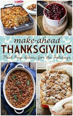 make ahead thanksgiving meal ideas for the holidays