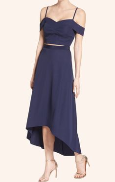 Prom Dress Navy, High Low Prom Dress, Navy Cocktail Dress, Long Dresses Casual Maxi, Knee Length Cocktail Dress, Two Piece Gown, High Low Prom Dresses, Coctail Dresses, Long Cocktail Dress