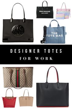 Best Designer Tote Bags For Work and the Professional Woman Work Tote Bag Outfit, Work Bags For Women Laptops, Laptop Tote Bag Woman, Luxury Laptop Bag, Bougie On A Budget, Designer Laptop Bag, Work Bags Laptop