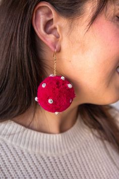 Our Pink Pom Pom Earrings showcase fluffy and colorful pom poms in pink, creating a lively and cheerful design. The lightweight earrings dangle delicately, adding a pop of color and a playful vibe to your ensemble. Whether you're heading to a party, a night out, or simply want to add a touch of fun to your everyday look, these earrings are the perfect choice for enhancing your style with a hint of playfulness. Toddler Graphics, Pink Pom Pom, Pom Earrings, Holiday Graphic Tees, Pom Pom Earrings, Photo Card Template, Denim Jacket With Dress, Lightweight Earrings, Car Charms