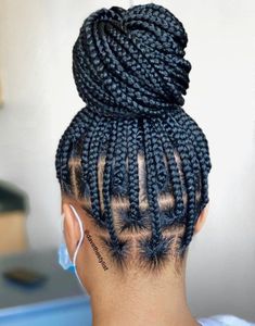 15 Creative and Stunning Knotless Braids Hairstyle Ideas - thepinkgoose.com Box Braids Bun, Box Braids Updo, Traditional Hairstyle, Big Box Braids Hairstyles, Braided Bun Hairstyles, Box Braids Hairstyles For Black Women, Braided Cornrow Hairstyles, Hair Twist Styles, Cool Braid Hairstyles