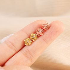 ❤  Features * Gold Kt: 14K solid gold * Available Gold Color: Yellow Gold, Rose Gold * Guaranteed Authentic 14k Gold, Not Plated Or Filled * Stone info : Diamond * Stamp: 14K ✈  Shipping and Return Policy It will take about 8~10days to deliver it. If you feel rush to get your package, we do have upgrade shipping service. We will ship it by FedEx, TNT, and it will take about 5~7days to deliver I completely understand how crucial it is to have the option for returns or exchanges when you receive a Rose Gold Flower Earrings With 3d Flowers For Gift, Rose Gold 3d Flower Earrings For Gift, Rose Gold Flower-shaped Earrings For Valentine's Day, Rose Gold Flower Earrings For Anniversary, Anniversary Rose Gold Flower Earrings, Rose Gold Earrings With Flower Charm For Mother's Day, Rose Gold Flower Charm Earrings For Mother's Day, Flower-shaped Earrings With Rose Design For Anniversary, Flower Earrings With Rose Design For Anniversary