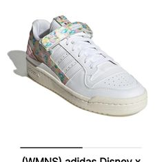 White Adidas Sneakers With Disney With Spring Colors, Disney Collection Nwt Great Looking Shoe And Comfortable..Size 8 Women Or 6.5 Kids Disney White Low-top Sneakers, White Disney Sneakers In Synthetic Material, Disney Low-top Sneakers For Streetwear, White Disney Synthetic Sneakers, White Adidas Sneakers, Adidas White Sneakers, Adidas Pink, 5 Kids, Size 8 Women