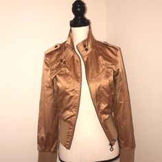 Nwt Tan/Copper Sateen Bomber Jacket By Arden B. Size Medium. New, Never Worn. B Tan, Checks, Bomber Jacket, Coats Jackets, Jackets & Coats, Jackets For Women, Copper, Size Medium, Women Shopping