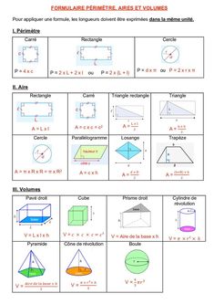 an image of different shapes and their corresponding names in french, with the text below it