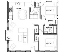 the floor plan for a two bedroom apartment