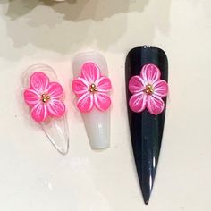 4pcs/ Bag Pre-made 3D Gel Nail Flowers Handmade by Solid Gel Quantity: 4pcs/ Bag Nail Flowers, 3d Flower Nails, Cat Eye Gel Polish, Pink 3d, 2 Flowers, Cat Eye Gel, Flowers Handmade, Acrylic Flowers, Art Nails