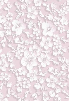 a white flower pattern on a pink background