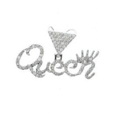 10K White Gold Queen Pendant With 1.83CTW Diamond Gold, White