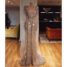 2021 Prom Dresses, Gold Prom Dresses, Unique Prom Dresses, Sequin Prom Dresses, Mermaid Evening Dresses, Gorgeous Gowns, Mermaid Dress, Beautiful Gowns, Fancy Dresses