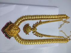 Muvvala Haram Designs Gold, Muvvala Haram, Man Gold Bracelet Design, Vaddanam Designs, Haram Designs, Neck Pieces Jewelry