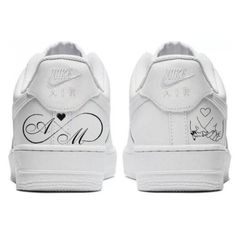 Celebrate your special day in style with our custom Air Force 1 wedding sneakers, the perfect blend of elegance and comfort. Hand-painted and personalized to match your wedding theme, these unique shoes are designed to make a statement while keeping you comfortable throughout the day. Whether you're the bride, groom, or gifting to a couple, these custom sneakers add a modern and creative touch to any wedding ensemble. Made with high-quality materials, they ensure lasting durability and a memorable look for your big day. Express your individuality and make your wedding even more unforgettable with these one-of-a-kind, personalized Air Force 1s. Matching Bride Groom Shoes, Air Force 1 Wedding, Air Force 1s, Wedding Sneakers, Shoes Unique, Custom Air Force 1, Unique Wedding Gifts, Gift For Couples, Wedding Gifts For Couples