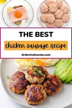 the best chicken sausage recipe for dinner or appetizer with meatballs and vegetables