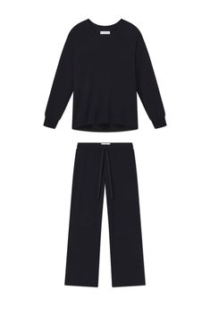 Relax Pants Set in Black Loungewear Tracksuit With Ribbed Cuffs, Fall Loungewear Tracksuit With Elastic Cuffs, Fall Loungewear Sets With Elastic Waistband, Fall Tracksuit With Elastic Cuffs For Loungewear, Sporty Loungewear Sets With Ribbed Cuffs, Sporty Loungewear Sets, Three Day Weekend, 2024 Wishlist, Large Gift Boxes