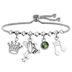 PRICES MAY VARY. ☆ Frog Inspired Gifts☆A perfect and meaningful gift for Prince story Fans. ☆ Princess Fans Jewelry ☆Princess gift suitable for various parties, family gatherings ,birthday party, Princess fans party, graduation parties, cosplay party, Christmas or any other festivals and celebrations. ☆Material☆Fairy Stories Gift made of Stainless Steel , it is lead free and nickel free. Stainless Steel is hypo allergenic, it doesn’t rust, change colour or tarnish. ☆Size☆ Princess Bangle-Bracele Tiana Pandora Bracelet, Princess Tiana Inspired Jewelry, The Princess And The Frog Jewelry, Tiana Pandora Charm, Princess And The Frog Charm Bracelet, Jewelry Princess, Birthday Party Princess, Velvet Bags, Fairy Tale Jewelry