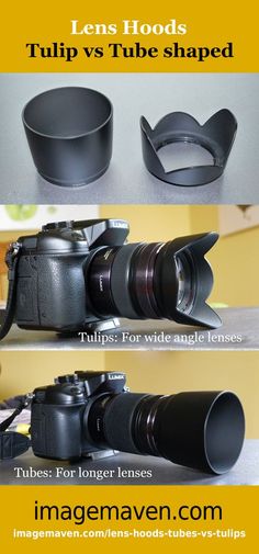 the camera lens hoods are designed to look like they could be used in video games