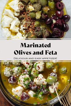 marinated olives and feta is an easy appetizer that's ready in less than 30 minutes