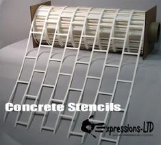 an image of a white architectural model with the words concrete stencils on it